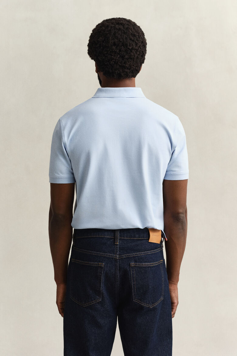 Polo em algodão piqué contrastante