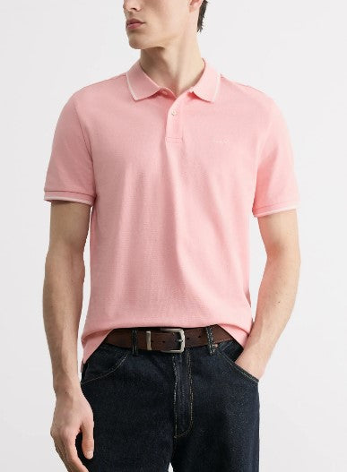 Polo em algodão piqué Tipped