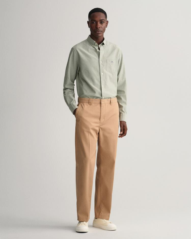 Camisa de linho e algodão regular fit - GANT