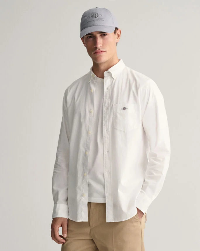 Camisa de linho e algodão regular fit - GANT