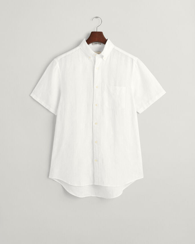 Camisa de linho com manga curta regular fit - GANT