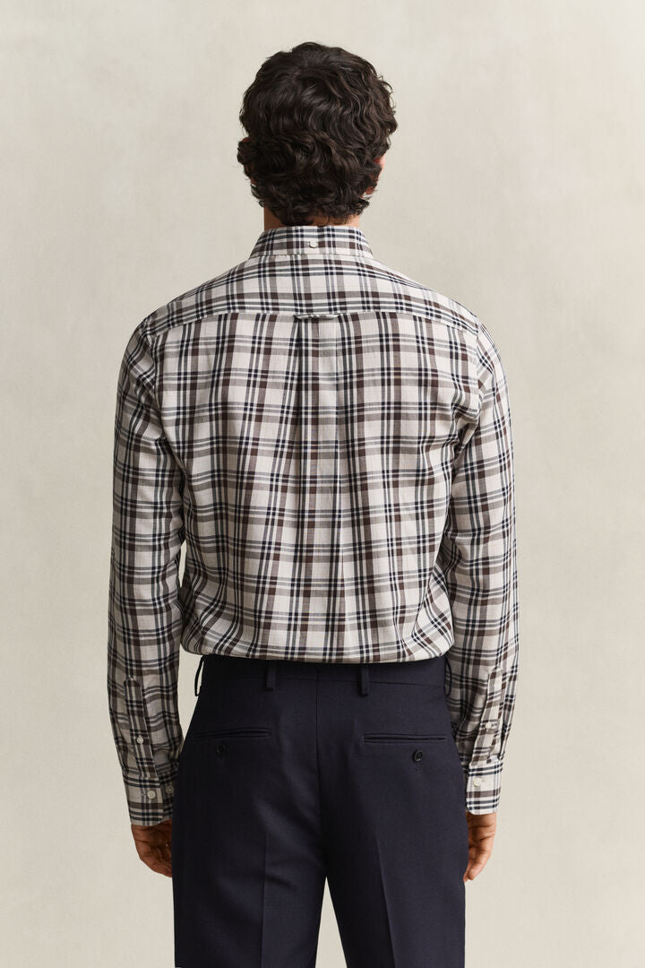 Camisa de sarja com padrão de xadrez