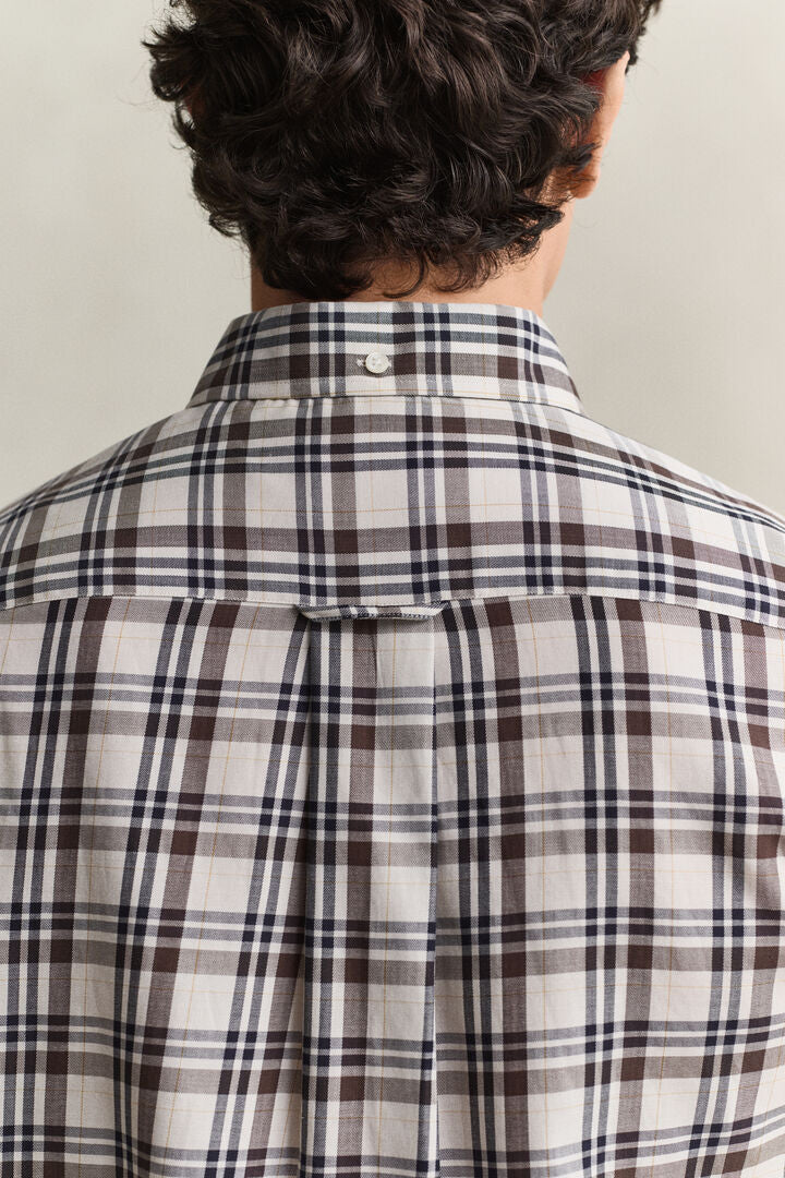 Camisa de sarja com padrão de xadrez