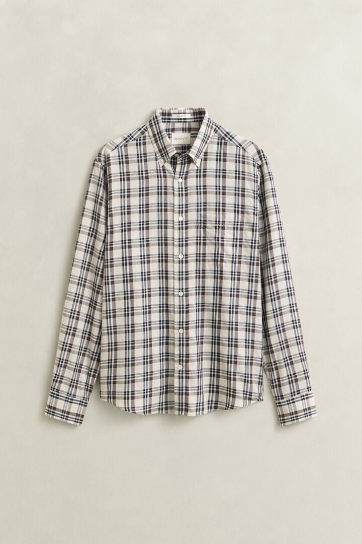 Camisa de sarja com padrão de xadrez