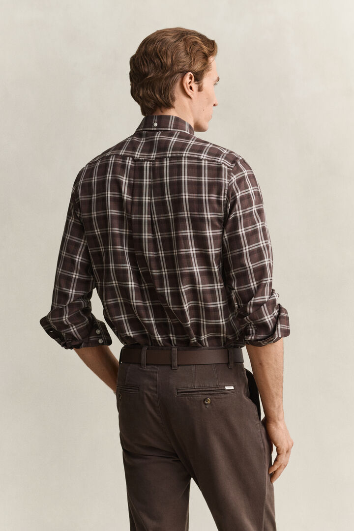 Camisa de sarja com padrão de xadrez