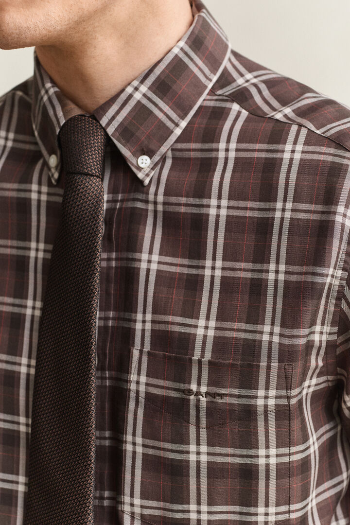 Camisa de sarja com padrão de xadrez