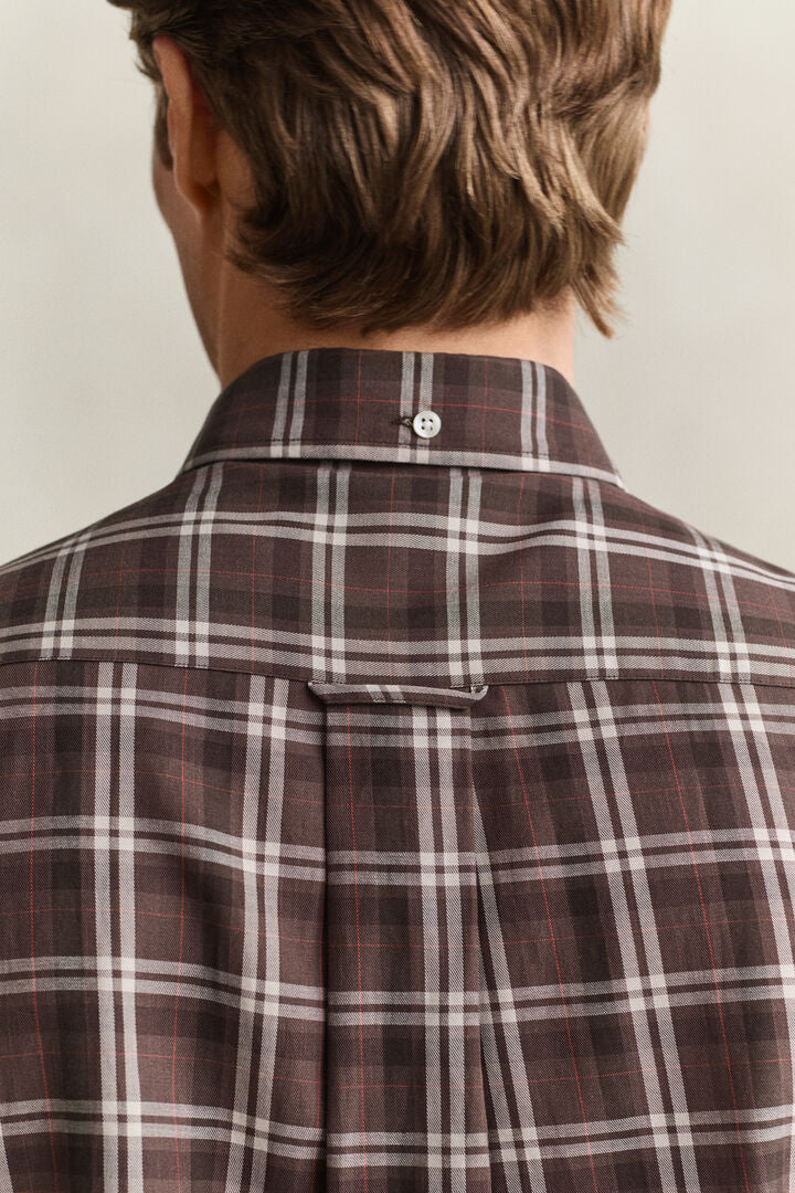 Camisa de sarja com padrão de xadrez