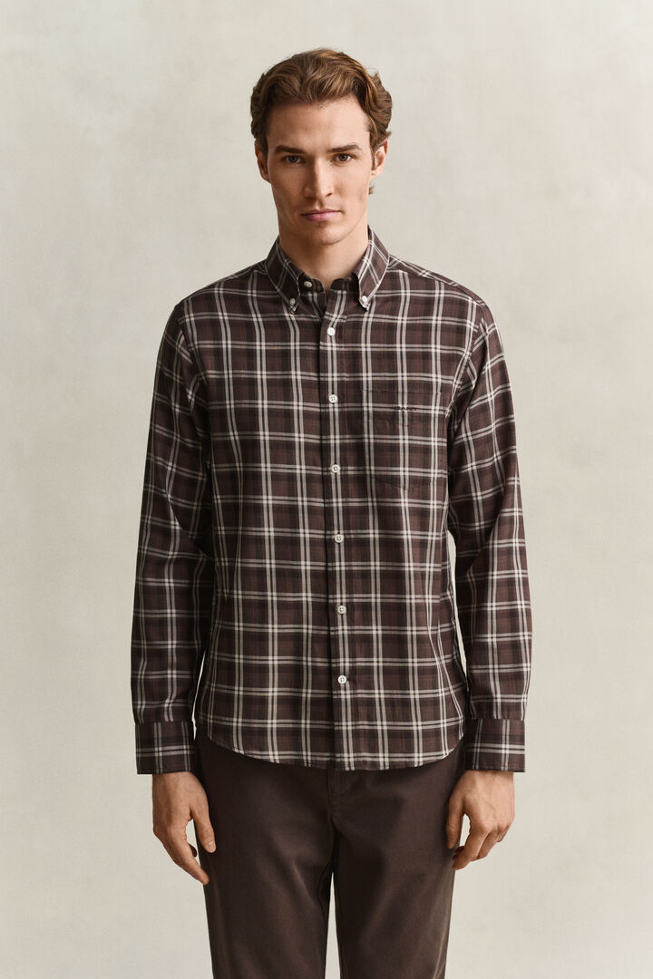 Camisa de sarja com padrão de xadrez