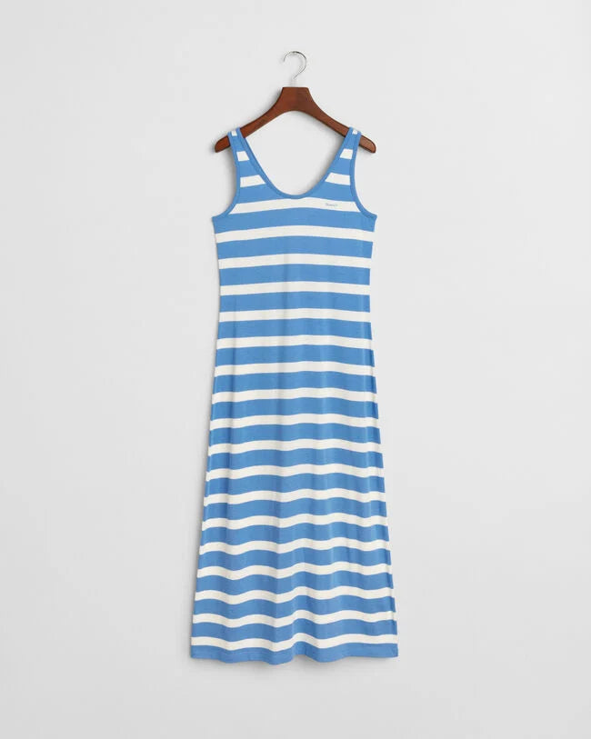 Vestido Midi de Jersey às riscas