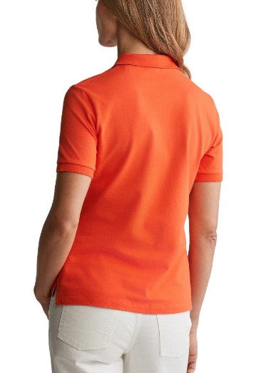 Polo slim fit com colarinho contrastante
