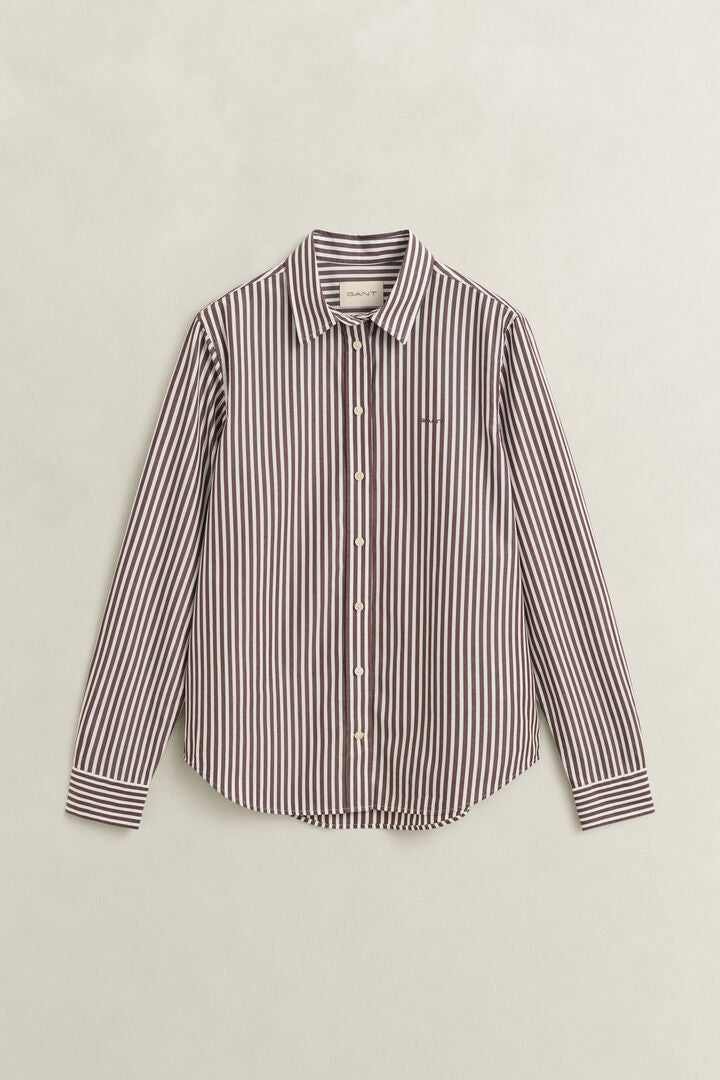 Camisa em popelina às riscas Classic regular fit