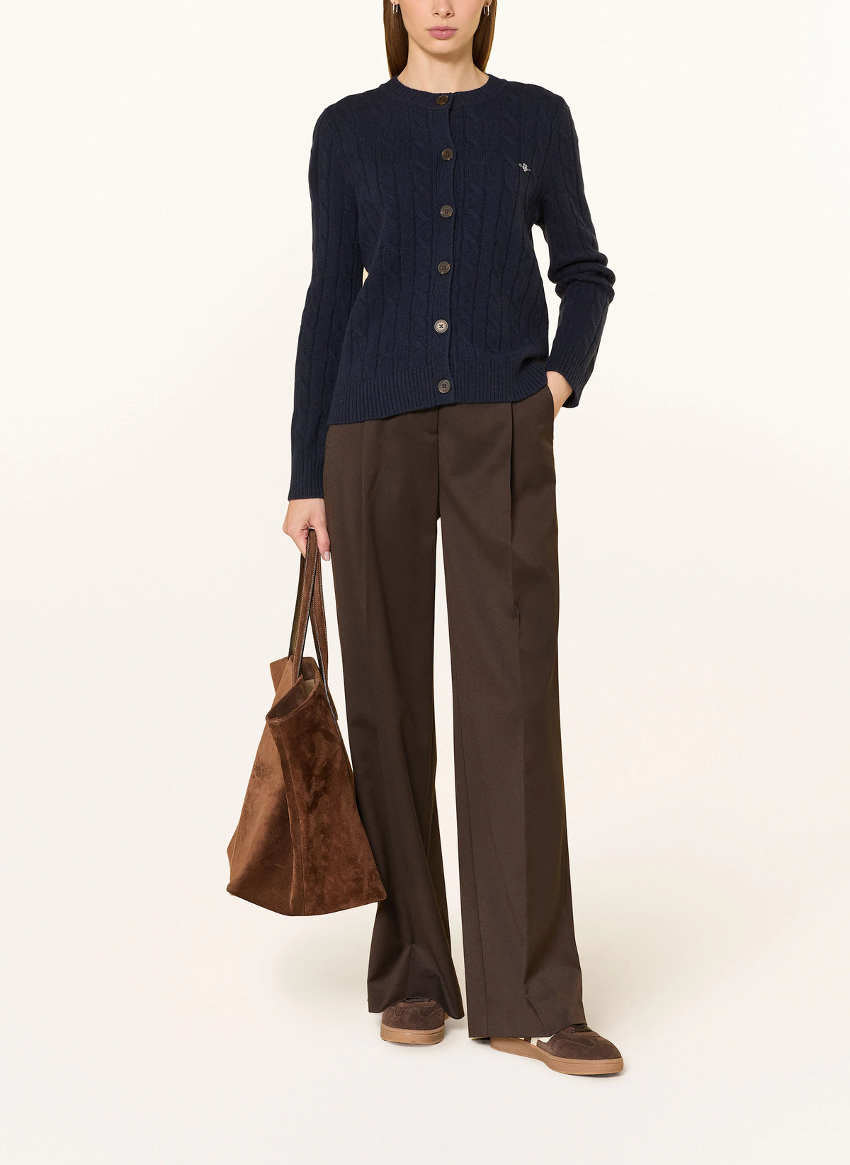 Casaco de malha entrançada em lã - GANT