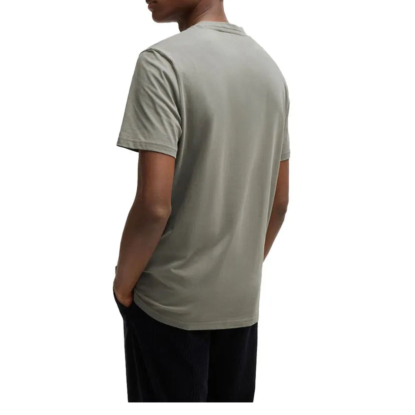 T-shirt em jersey de algodão com estampado de logótipo grande