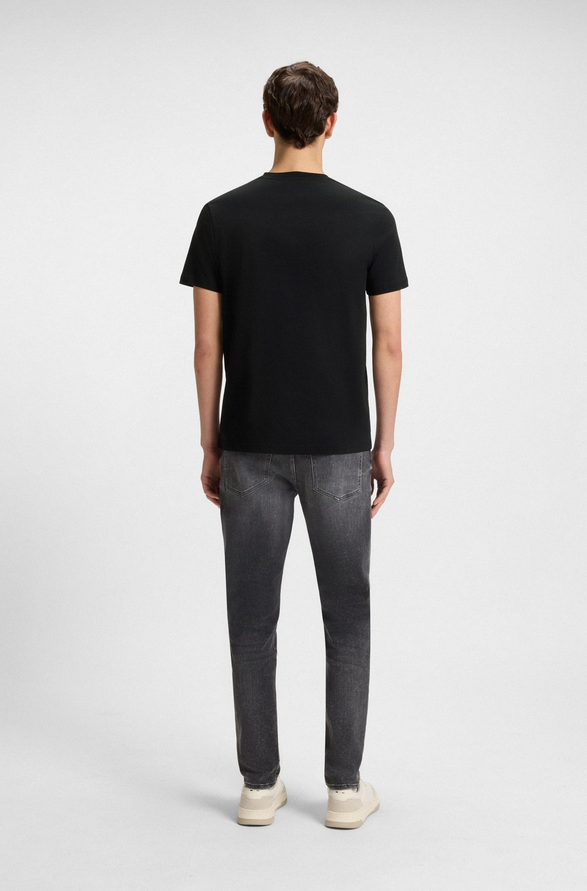 T-shirt em jersey de algodão com estampado de logótipo grande