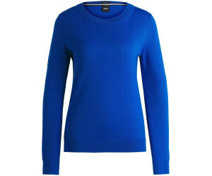 Camisola com gola redonda em lã merino