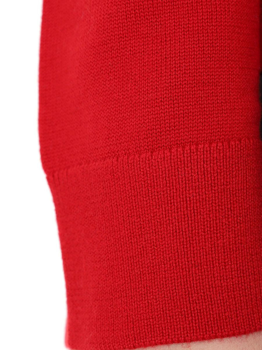 Camisola com gola redonda em lã merino