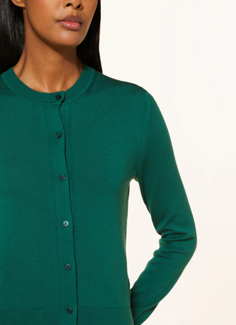 Casaco de lã merino com botões