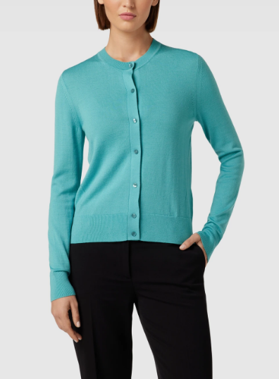 Casaco de lã merino com botões