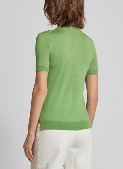 Camisola de manga curta em lã Merino