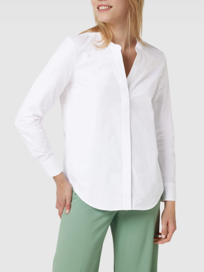 Camisa de manga comprida decote em V