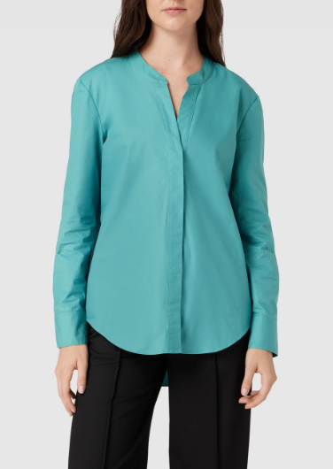 Camisa de manga comprida com decote em V