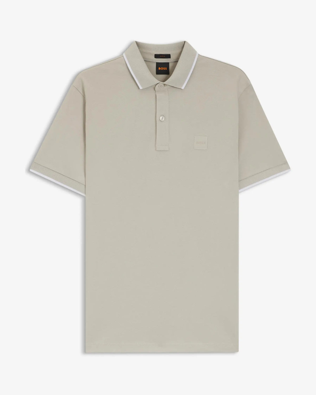 Polo de malha de ajuste slim em algodão piqué elástico