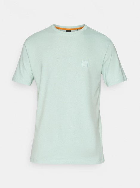 T-shirt em jersey de algodão com emblema com logótipo