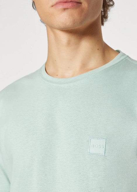 T-shirt em jersey de algodão com emblema com logótipo