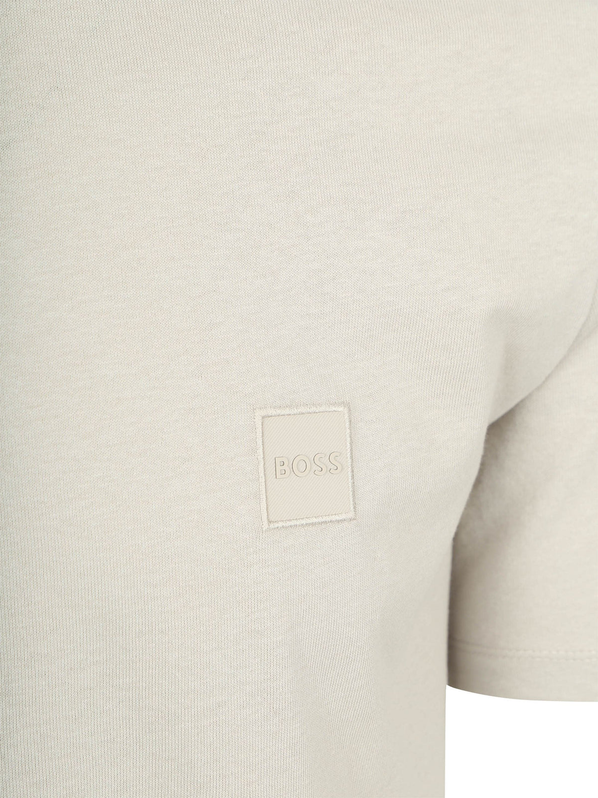 T-shirt em jersey de algodão com logótipo tonal