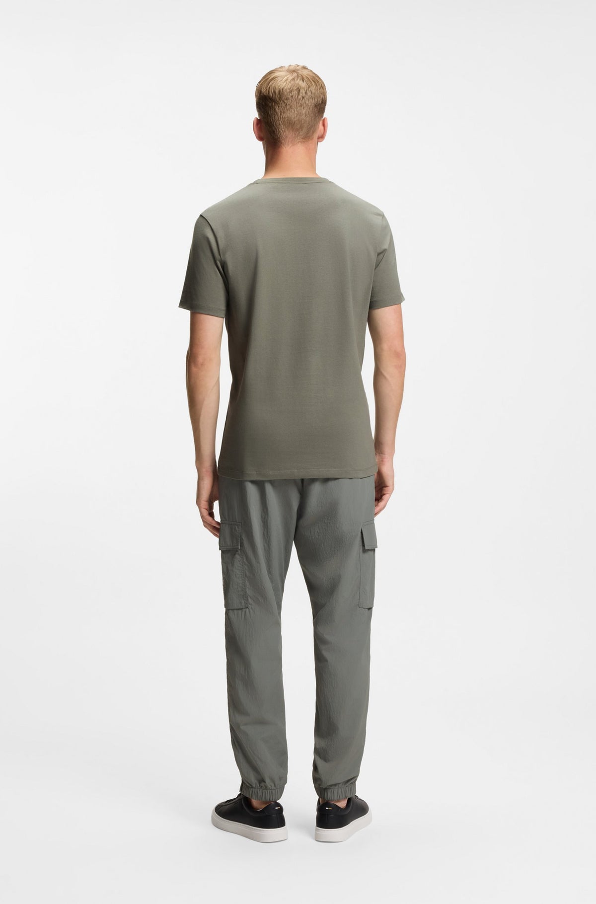 T-shirt em jersey de algodão com logótipo tonal