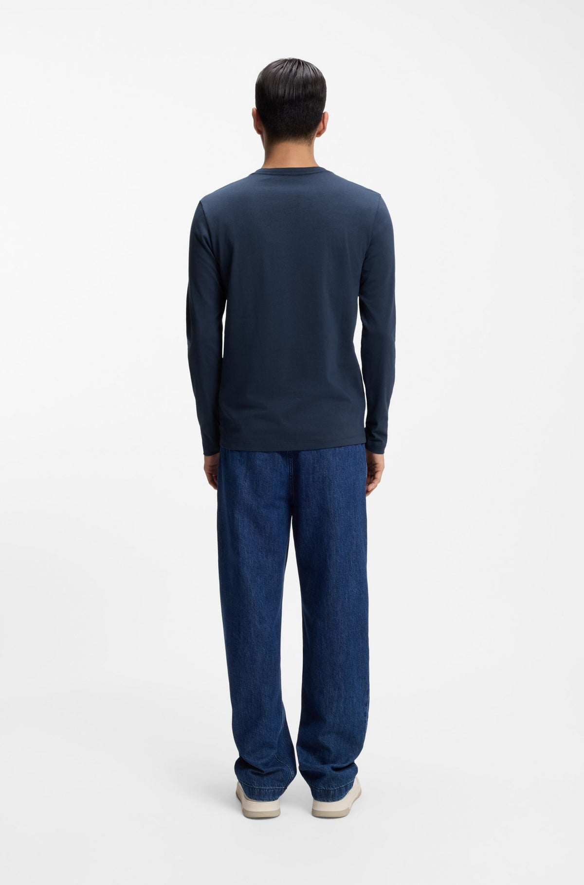 T-shirt em jersey de algodão com logótipo tonal