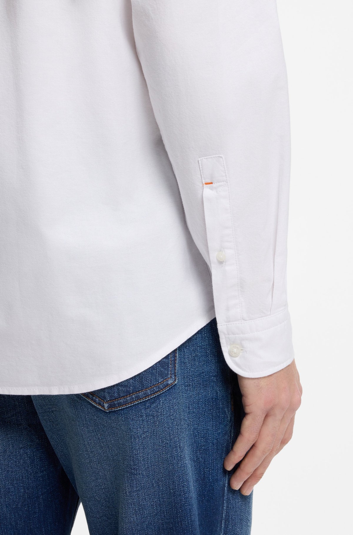 Camisa de ajuste regular em algodão Oxford