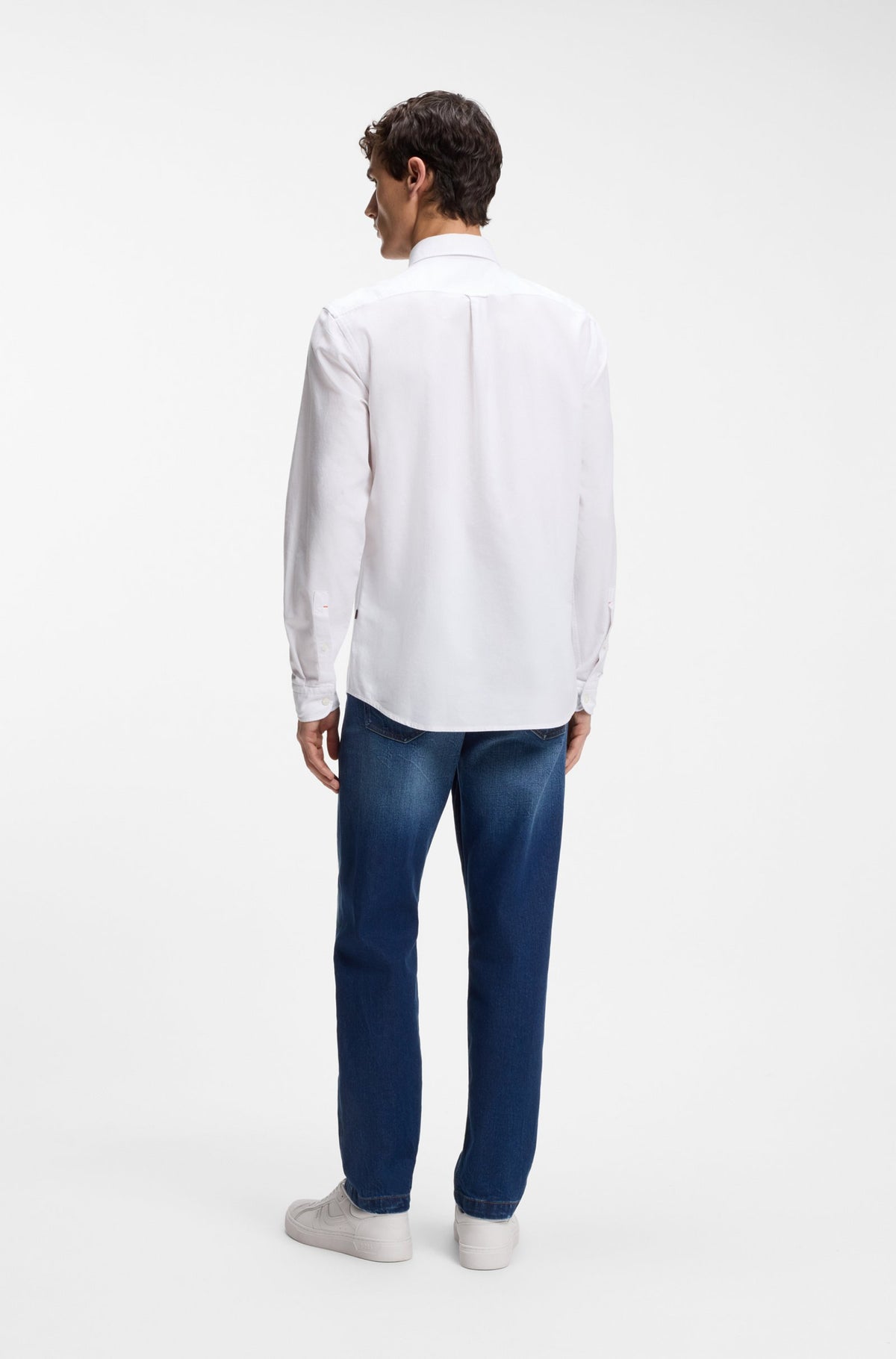 Camisa de ajuste regular em algodão Oxford
