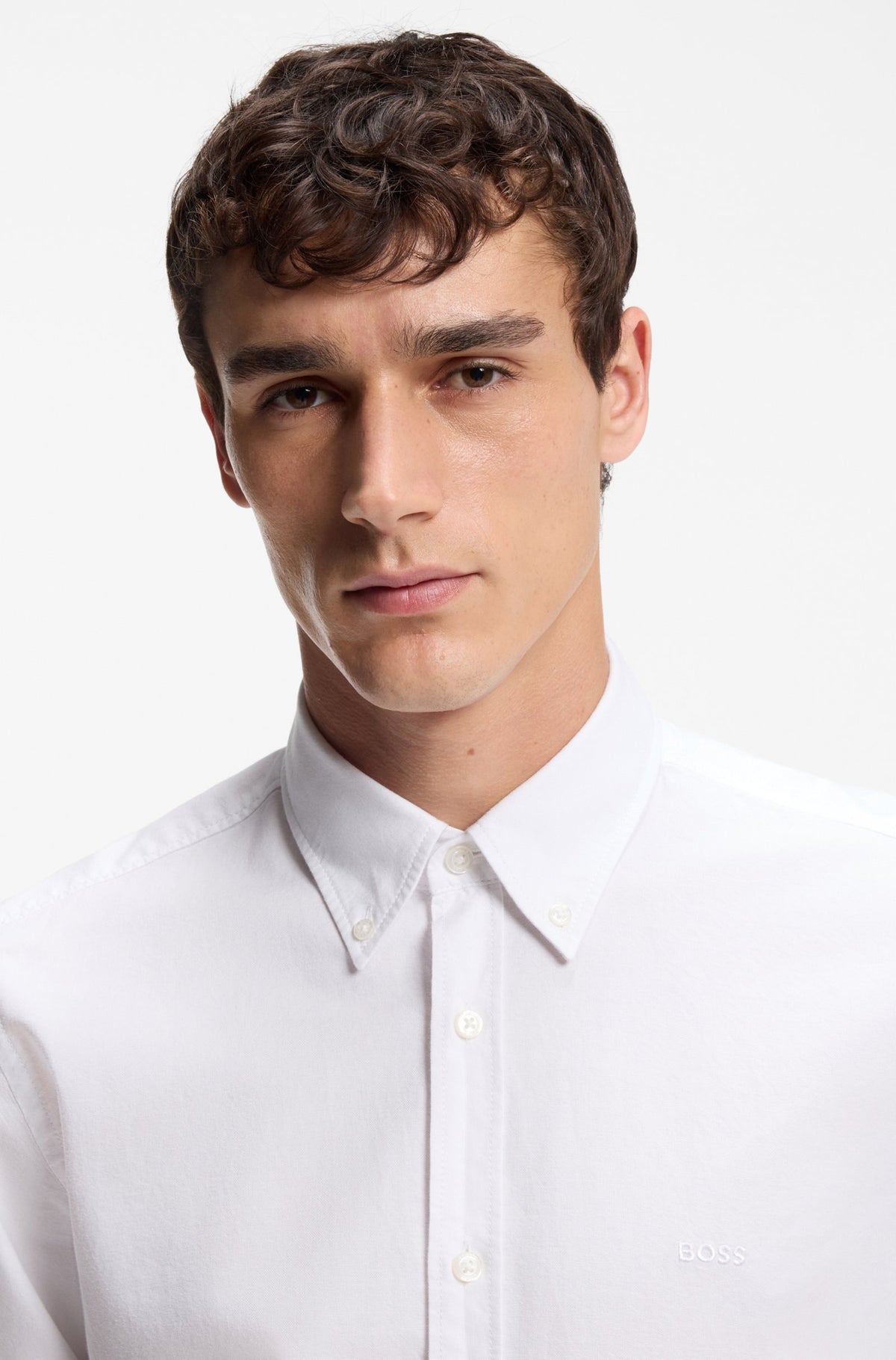 Camisa de ajuste regular em algodão Oxford