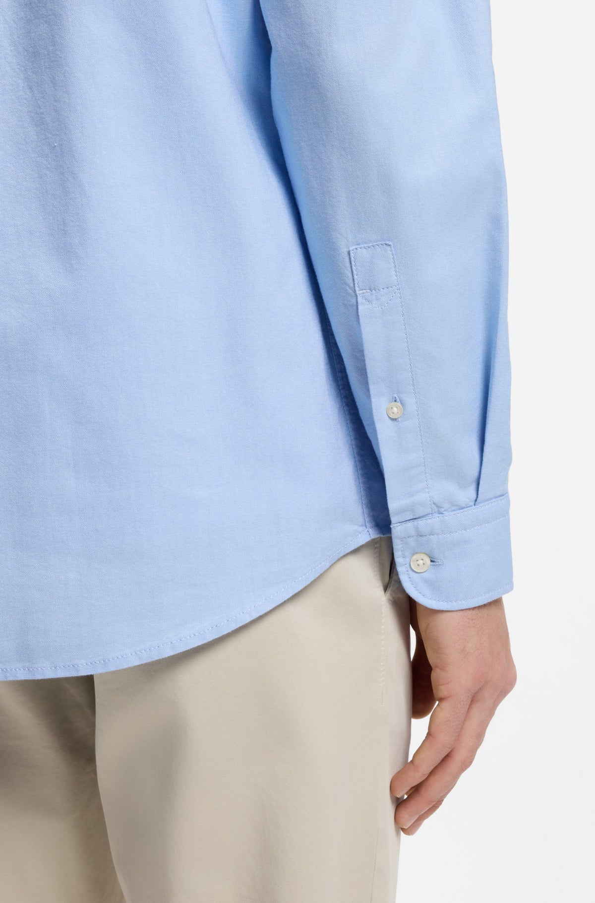 Camisa de ajuste regular em algodão Oxford