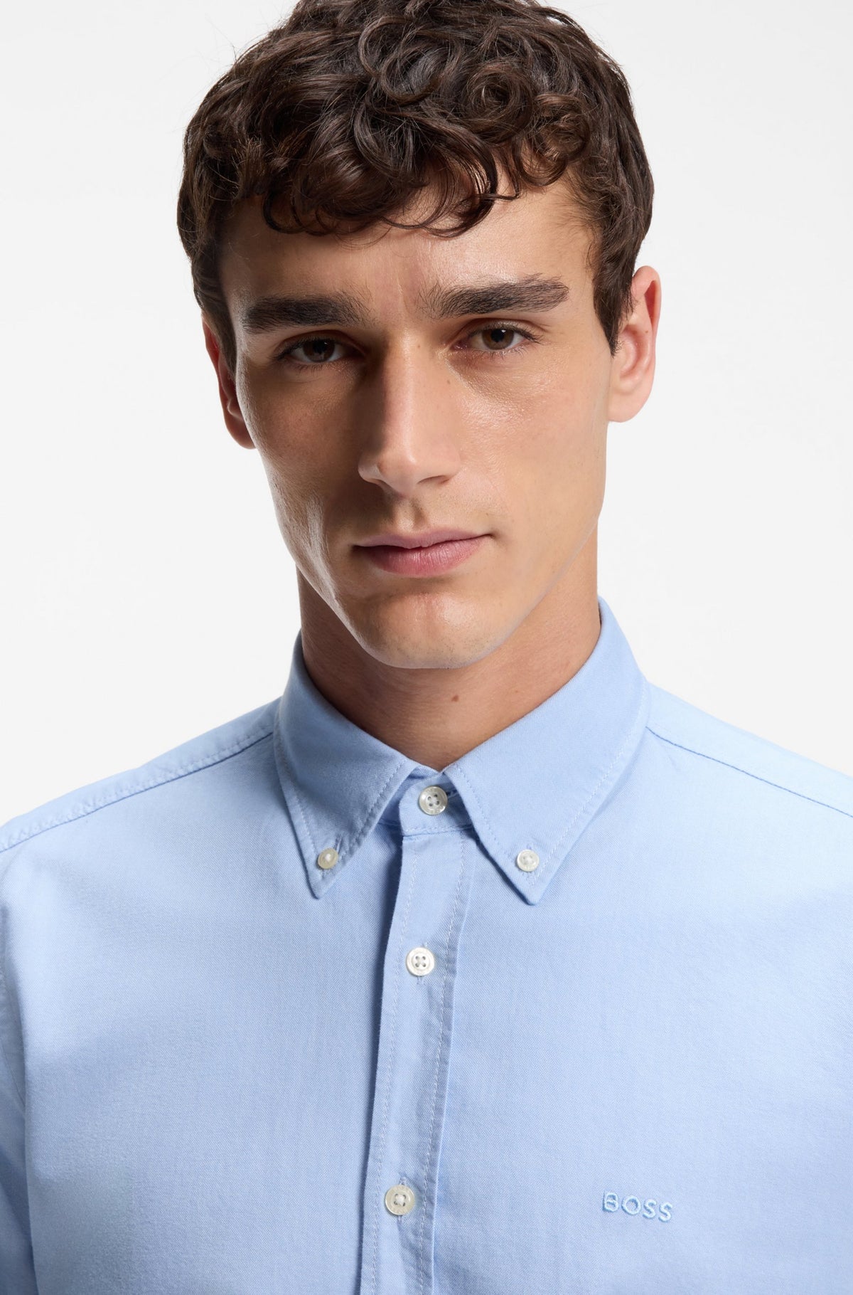 Camisa de ajuste regular em algodão Oxford