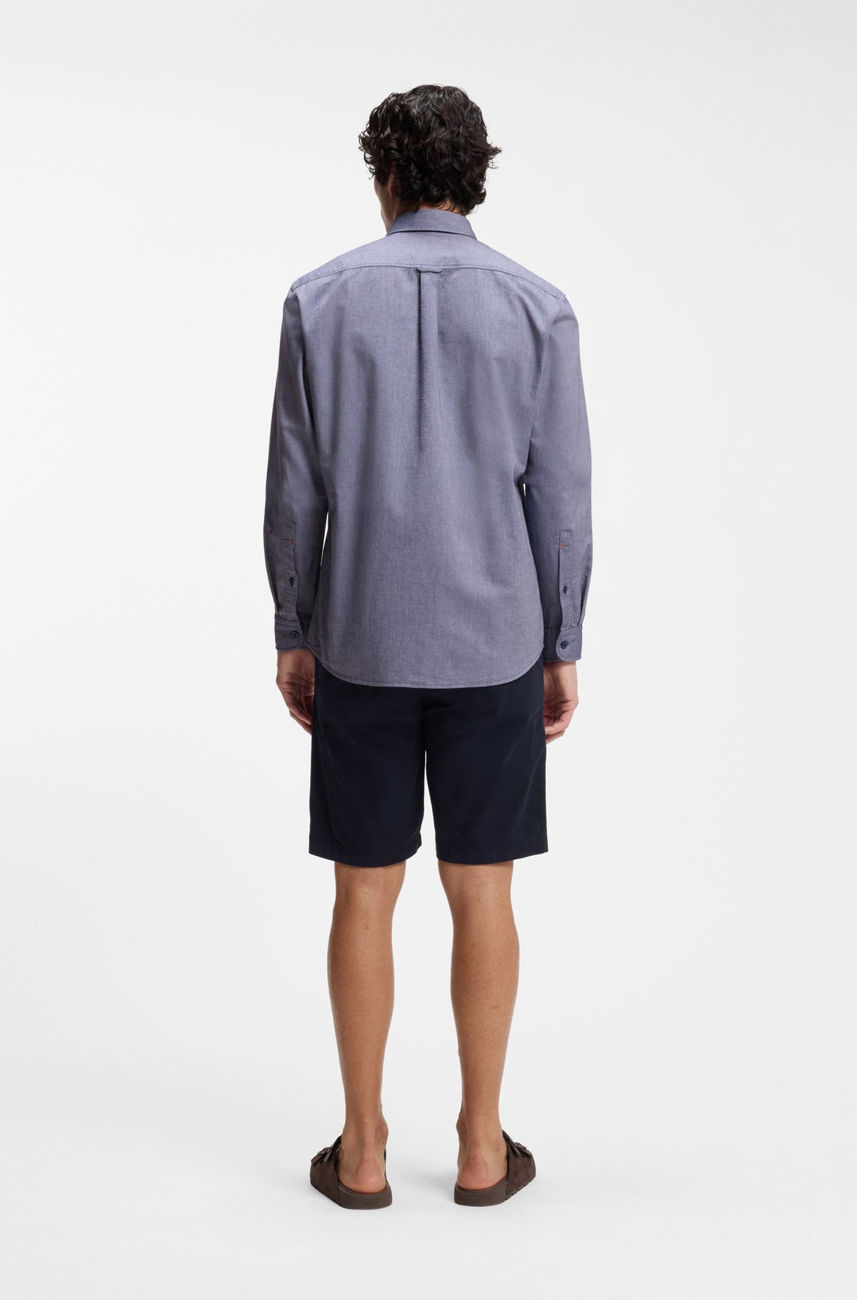 Camisa de ajuste regular em algodão Oxford