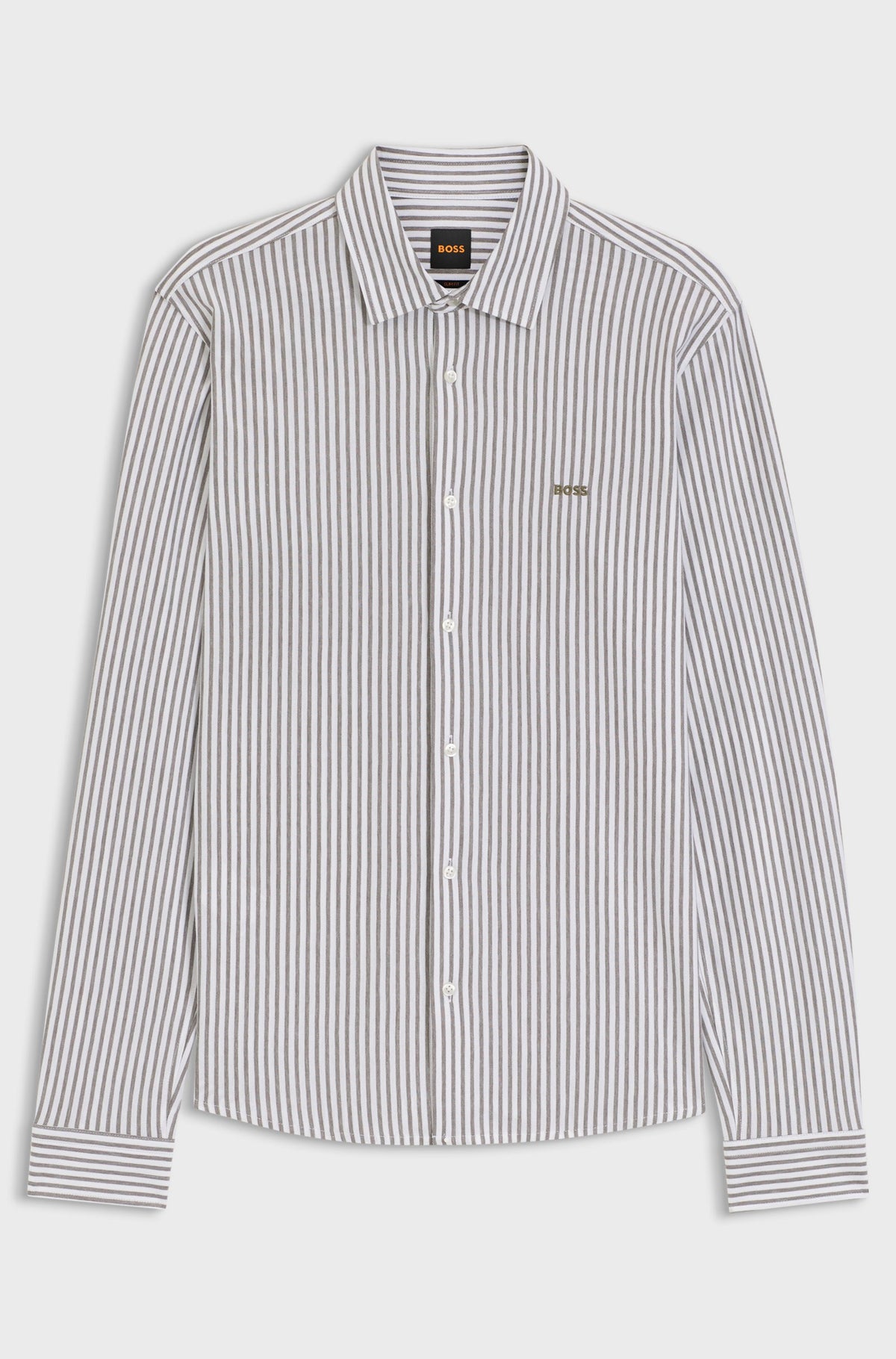 Camisa de ajuste slim em jersey de mistura de algodão