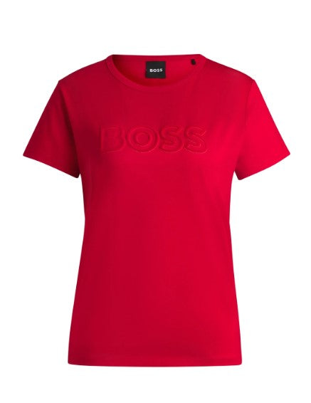 T-shirt em algodão de ajuste slim com logótipo no peito