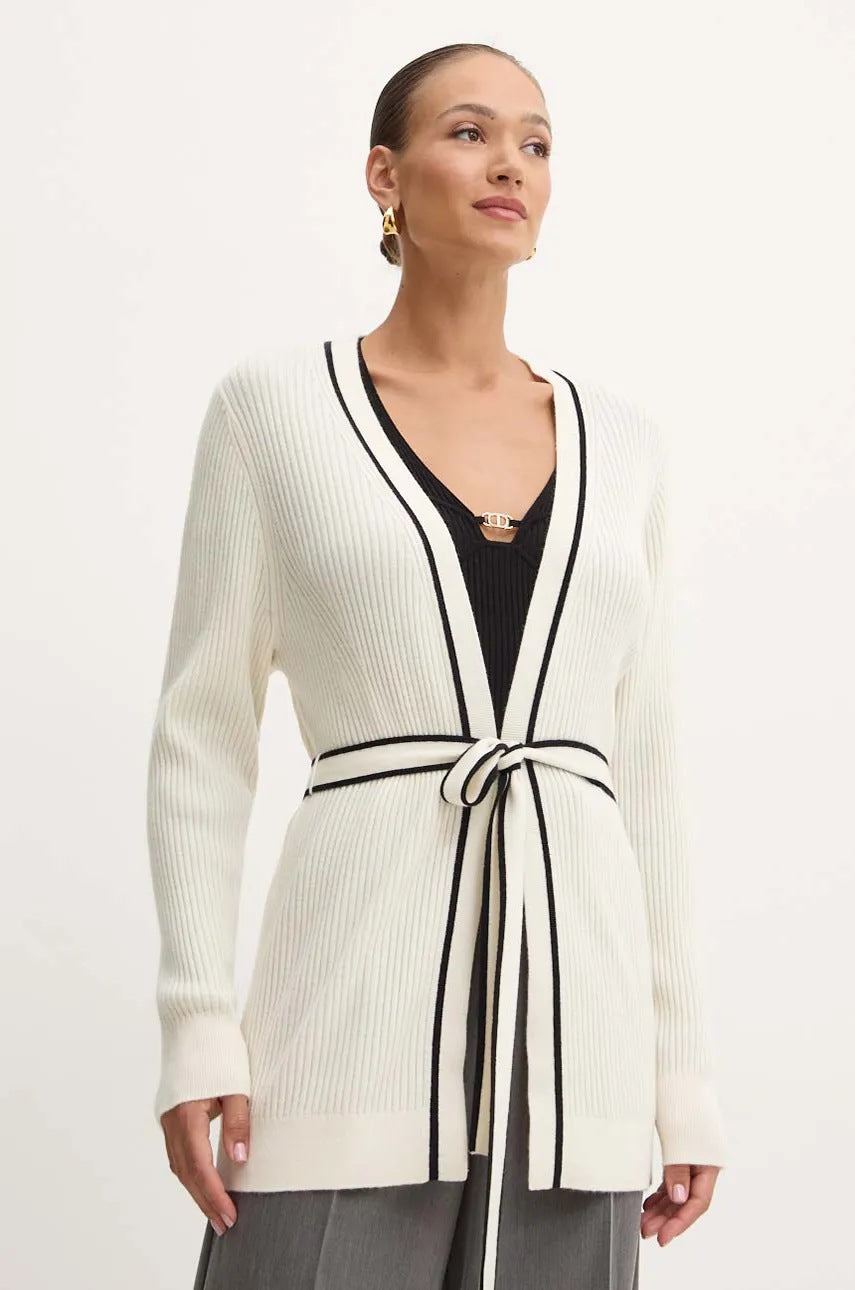 Cardigã numa mistura de lã e caxemira