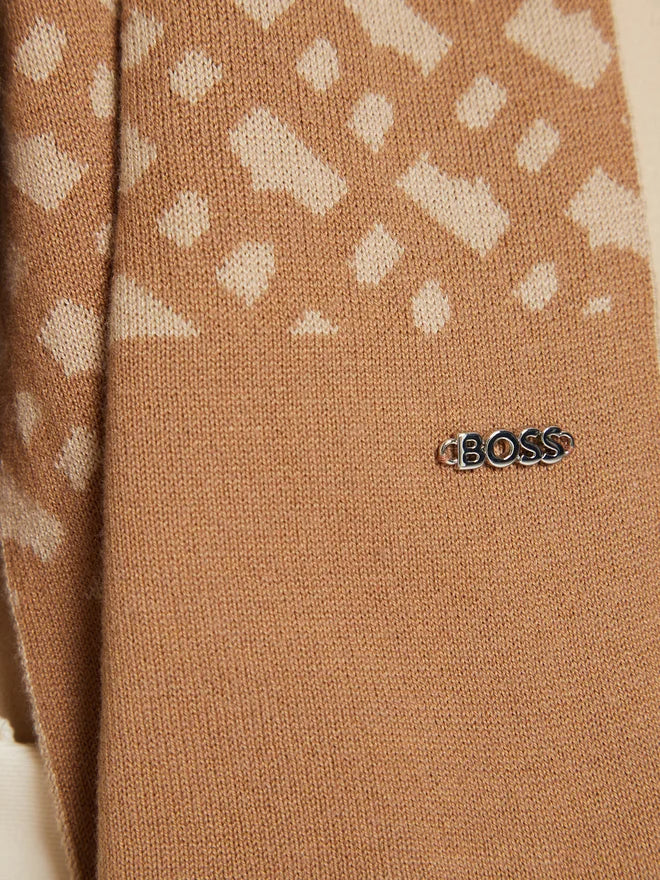 Cachecol com monograma numa mistura de algodão