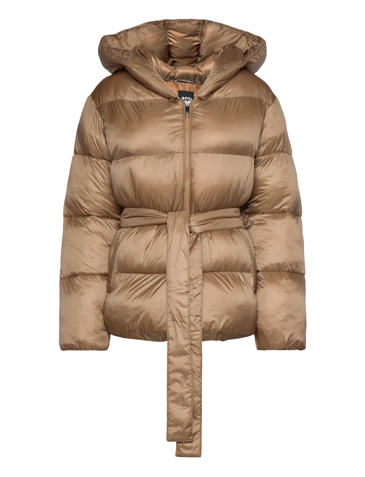 Casaco acolchoado com cinto