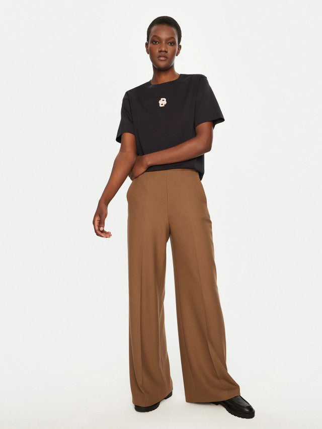 T-shirt de ajuste descontraído em algodão