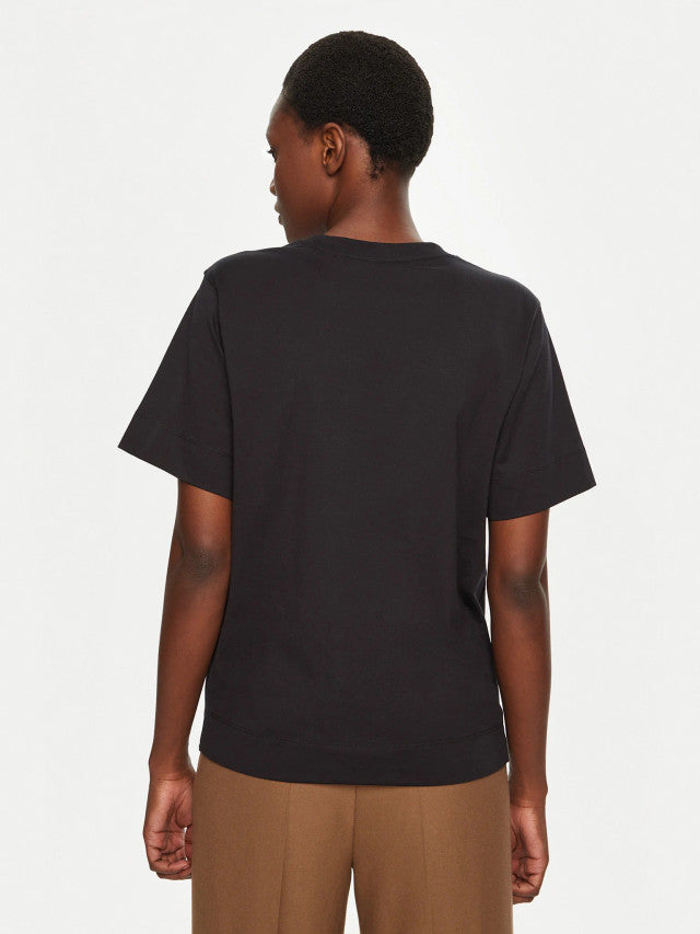 T-shirt de ajuste descontraído em algodão