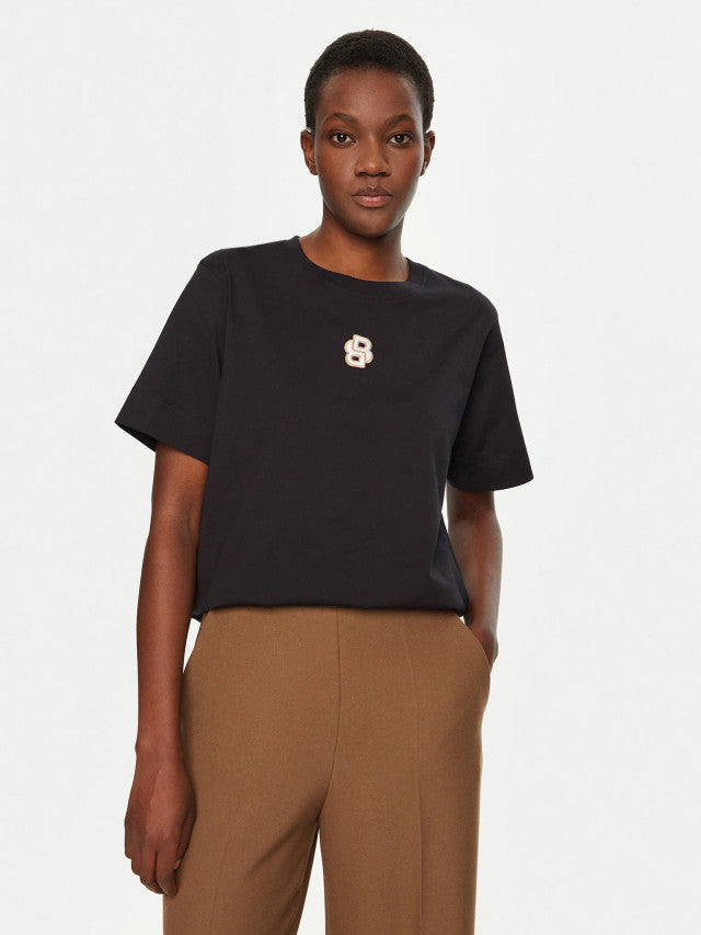 T-shirt de ajuste descontraído em algodão