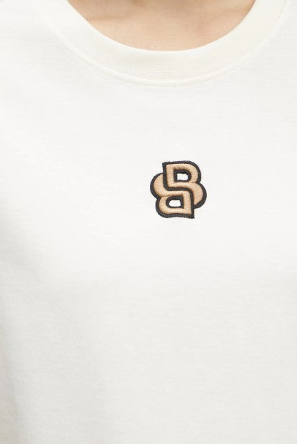 T-shirt de ajuste descontraído em algodão