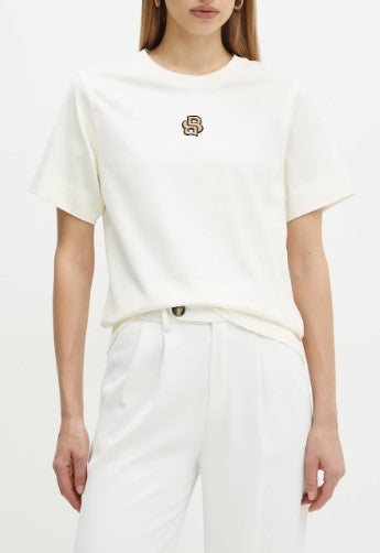 T-shirt de ajuste descontraído em algodão