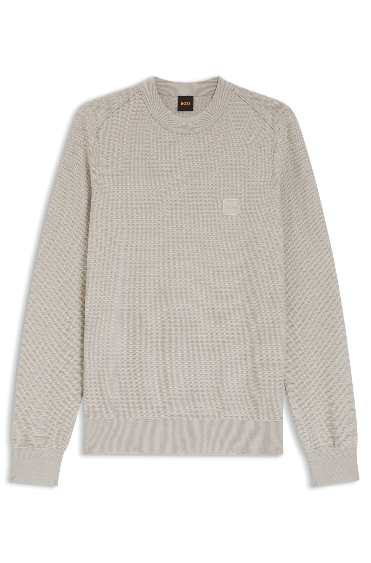 Camisola estruturada em algodão e caxemira com emblema com logótipo