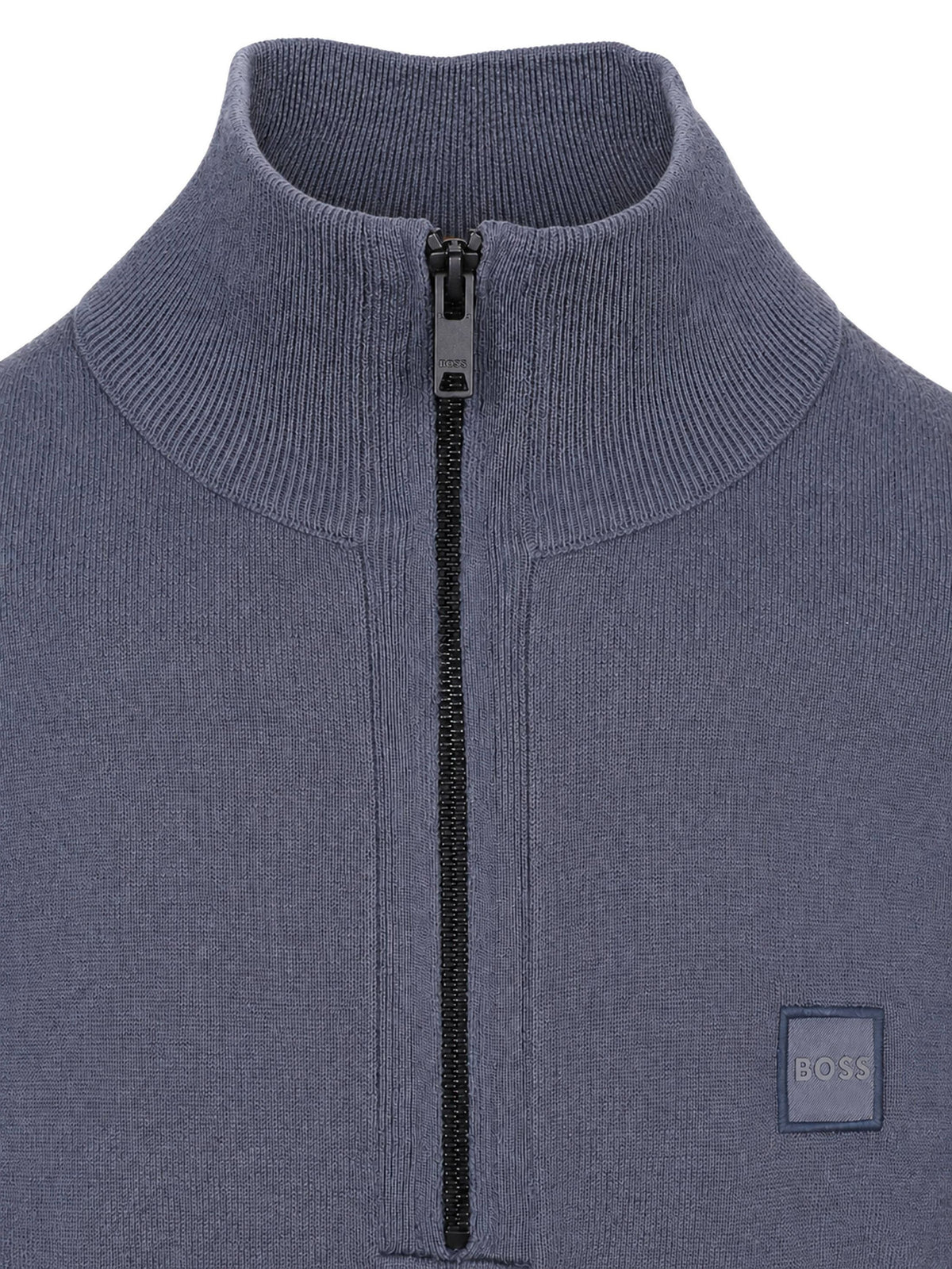 Camisola com fecho em algodão e caxemira