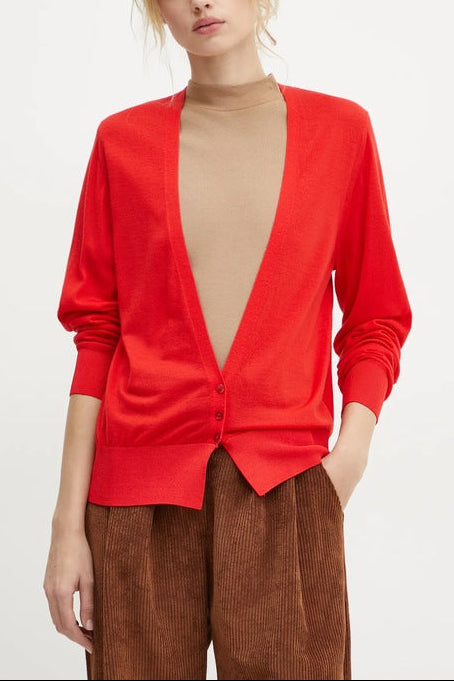 Cardigã em lã virgem